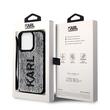 Karl Lagerfeld Husa Sequins Reversible iPhone 15 Pro Negru / Argintiu