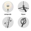 Usams Lampa circulara Light Ring cu trepied si suport telefon inclus, Negru