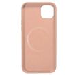 Lemontti Husa Liquid Silicon MagCharge iPhone 14 Coral (protectie 360°, material fin, captusit cu microfibra)