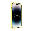 Lemontti Husa Liquid Silicon MagCharge iPhone 14 Pro Galben (protectie 360°, material fin, captusit cu microfibra)