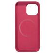 Lemontti Husa Liquid Silicon MagCharge iPhone 14 Roze (protectie 360°, material fin, captusit cu microfibra)