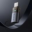 Mcdodo Adaptor OTG Lightning la Type-C,60W, Aliaj de aluminiu, Incarcare si sincronizare date, cu indicator luminos, cu snur, Negru
