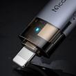Mcdodo Adaptor USB la Lightning OTG, cu cititor de carduri TF, transfer rapid de date, 480 Mbps, LED, snur Negru