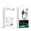 Mcdodo Cablu 3 in 1 USB la Lightning, MicroUSB si Type-C Super Fast Charging, 66W, 1.2m, Negru