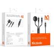 Mcdodo Cablu 3in1 Type-C la Lightning/Type-C cu Incarcator Wireless compatibil cu Apple Watch, 100W Fast Charging, O Series, 1.2m  Negru