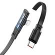 Mcdodo Cablu Type-C la Lightning Dichromatic 90 grade, Fast Charging, 36W, LED, 1.8m, Negru