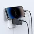 Mcdodo Set Incarcator Retea 2xType-C si 1xUSB-A GaN5 Mini Pro Fast Charger 67W, cablu Type-C la Lightning, 1.2m, Negru