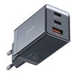 Mcdodo Set Incarcator Retea 2xType-C si 1xUSB-A GaN5 Mini Pro Fast Charger 67W, cablu Type-C la Lightning, 1.2m, Negru