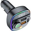 Devia Modulator FM Smart Series Bluetooth PD 30W + Dual USB, MP3, Fast Charger, Negru