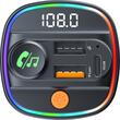 Devia Modulator FM Smart Series Bluetooth PD 30W + Dual USB, MP3, Fast Charger, Negru