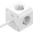 Baseus Incarcator de retea PowerCombo 7in1 cu prelungitor, 3 AC + 3 x USB-A + 1 x USB-C 20W 1.5 m, Alb  