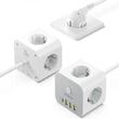 Baseus Incarcator de retea PowerCombo 7in1 cu prelungitor, 3 AC + 3 x USB-A + 1 x USB-C 20W 1.5 m, Alb  