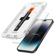 Spigen Folie Sticla GLAS.tr EZ Fit iPhone 14 Pro Clear, set 2 buc, kit de montare