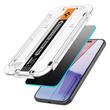Spigen Folie Sticla Glass tR EZ Fit Privacy iPhone 15, set 2 buc, kit de montare