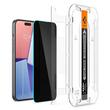 Spigen Folie Sticla Glass tR EZ Fit Privacy iPhone 15, set 2 buc, kit de montare