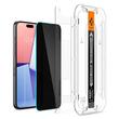Spigen Folie Sticla Glass tR EZ Fit Privacy iPhone 15 Pro set 2 buc, kit de montare