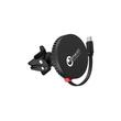 Lemontti Suport Auto MagSafe Magnetic cu Incarcare wireless si cablu retractabil Type-C 1m, prindere ventilatie, Negru
