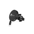 Lemontti Suport Auto MagSafe Magnetic cu Incarcare wireless si cablu retractabil Type-C 1m, prindere ventilatie, Negru