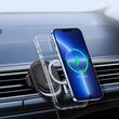 Duzzona Suport Auto Magnetic cu Incarcare Wireless Fast Charger, fixare la grila de ventilatie, Negru