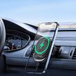 Duzzona Suport Auto Magnetic cu Incarcare Wireless Fast Charger, fixare la grila de ventilatie, Negru