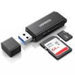 Ugreen Cititor de carduri USB catre card SD/TF, 5Gbps Negru