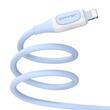 Usams Cablu Jelly Series Fast Charging USB la Lightning, 2.4A, 1m, Albastru