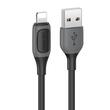 Usams Cablu Jelly Series Fast Charging USB la Lightning, 2.4A, 1m, Negru