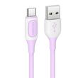 Usams Cablu Jelly Series Fast Charging USB la Type-C, 3A, 1m, Mov