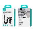 Usams Set Incarcator Auto Dual port USB si Type-C, Fast Charge Digital Display, PD, 60W, cu cablu Type-C, Negru