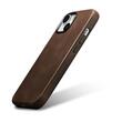 iCarer Husa Oil Wax Premium Leather iPhone 15 MagSafe Maro
