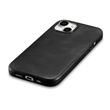 iCarer Husa Oil Wax Premium Leather iPhone 15 MagSafe Negru