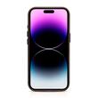 iCarer Husa Oil Wax Premium Leather iPhone 15 Pro Max MagSafe Maro