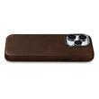 iCarer Husa Oil Wax Premium Leather iPhone 15 Pro Max MagSafe Maro
