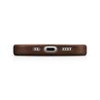 iCarer Husa Oil Wax Premium Leather iPhone 15 Pro Max MagSafe Maro