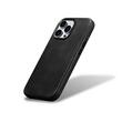 iCarer Husa Oil Wax Premium Leather iPhone 15 Pro Max MagSafe Negru