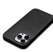 iCarer Husa Oil Wax Premium Leather iPhone 15 Pro Max MagSafe Negru