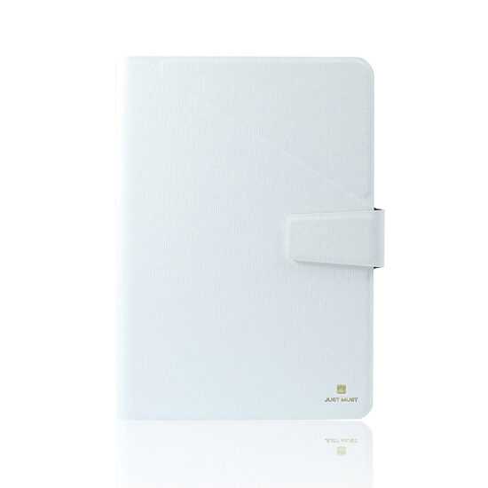 Husa Tableta 7" - 8" Just Must Flip Joy Universala White (material antiderapant)