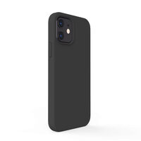 Husa iPhone 12 Mini Lemontti Liquid Silicon Black