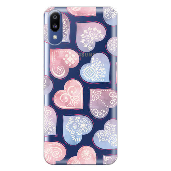 Husa Samsung Galaxy M10 Lemontti Silicon Art Hearts
