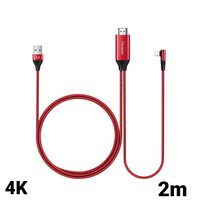 Cablu HDMI la Lightning si USB Mcdodo Plug&Play Red 2m