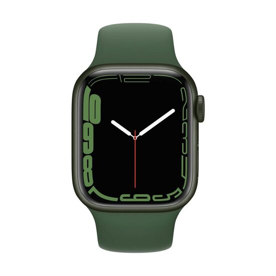 Apple Watch 7, GPS, Carcasa Green Aluminium 41mm, Clover Sport Band