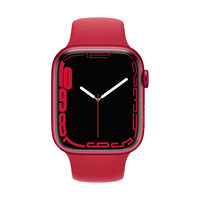 Apple Watch 7, GPS, Carcasa Red Aluminium 41mm, Red Sport Band