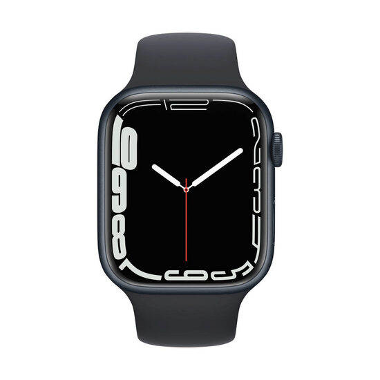 Apple Watch 7, GPS, Carcasa Midnight Aluminium 45mm, Midnight Sport Band