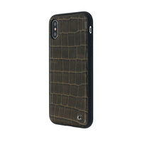 Carcasa iPhone X / XS Occa Skin II Brown (piele naturala, textura croco, margini flexibile)