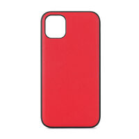 Husa iPhone 11 Pro Max Meleovo Saffiano Magnetic Red (placuta metalica integrata)