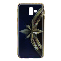Husa Samsung Galaxy J6 Plus Marvel Silicon Captain Marvel 001 Gold