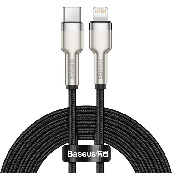 Cablu Type-C la Lightning Baseus Cafule Series Metal Black