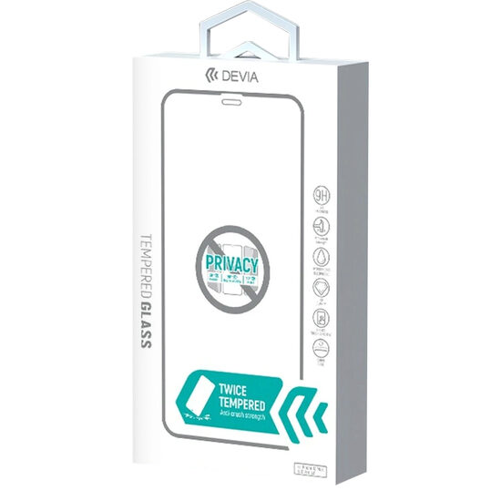 Folie iPhone 12 Pro Max Devia Sticla Real Series Privacy Twice Black