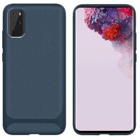 Husa Samsung Galaxy S20 Plus Enkay Carbon Fiber Dark Blue