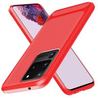 Husa Samsung Galaxy S20 Ultra Enkay Carbon Fiber Red